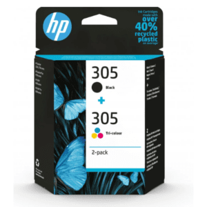 HP 305 2-Pack Tri-color/Black Original Ink Cartridge