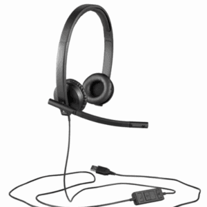 Logitech H570E USB Stereo Headset With Noise-Cancelling Mic Black