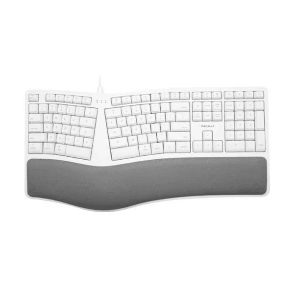 Macally - Ergonomic Wired USB-A keyboard with Palm Rest - Image 2