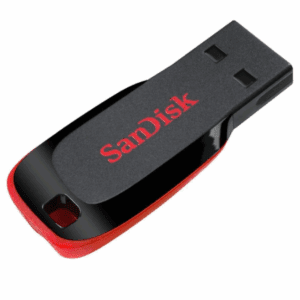 SanDisk Cruzer Blade 64GB USB 2.0 Flash Drive – Black & Red