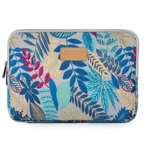 Tuff-Luv Blue Botanical Laptop Sleeve – 15" Slim Canvas Case