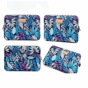 Tuff-Luv Blue Botanical Laptop Sleeve – 14" Slim Canvas Case