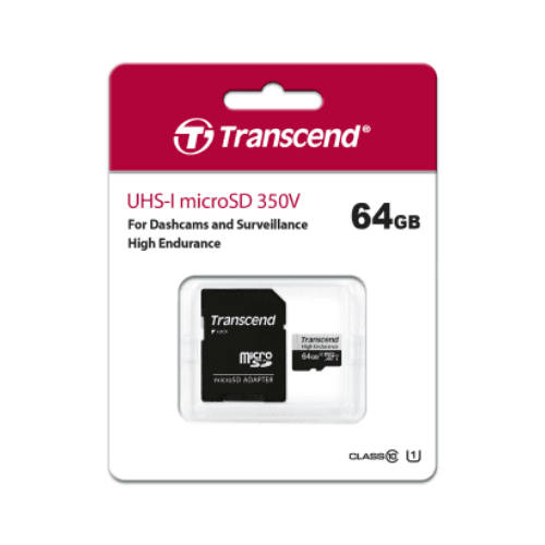 Transcend 350S 64GB High Endurance MicroSDXC/SDHC Memory Card - Image 2