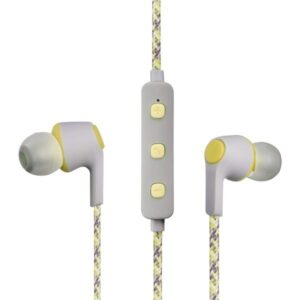 Volkano Moda- Nylon Bluetooth Earphones (Yellow)