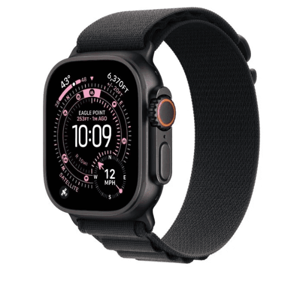 Apple 49mm Black Alpine Loop - Medium - Black Titanium Finish