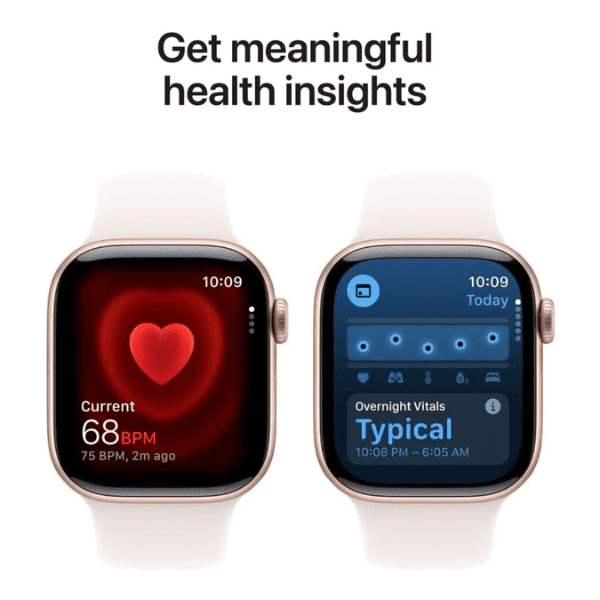 Apple Watch Series 11 GPS + Cellular 42mm Rose Gold Aluminium Case with Light Blush Sport Band - S/M - Image 3