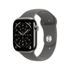 Apple Watch Series 11 GPS + Cellular 42mm Natural Titanium Case with Stone Grey Sport Band - M/L
