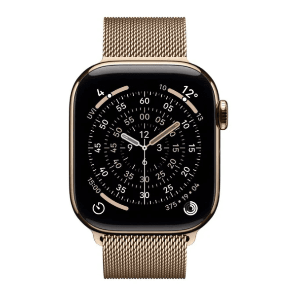 Apple Apple Watch Series 11 GPS + Cellular 42mm Gold Titanium Case with Gold Milanese - Image 2