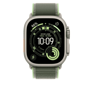 Apple 49mm Green/Neon Trail Loop - M/L - Natural Titanium Finish