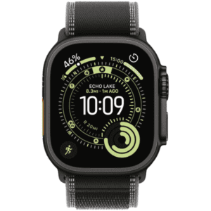 Apple 49mm Black/Charcoal Trail Loop - S/M - Natural Titanium Finish