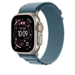 Apple 49mm Light Blue Alpine Loop - Small - Natural Titanium Finish