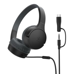 Belkin SoundForm Mini Wired On-Ear Headphones for Kids - Black