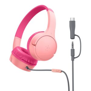 Belkin SoundForm Mini Wired On-Ear Headphones for Kids - Pink