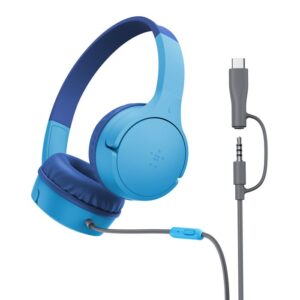 Belkin SoundForm Mini Wired On-Ear Headphones for Kids - Blue
