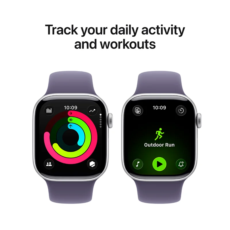 Apple Watch Series 11 GPS 42mm Silver Aluminium Case with Purple Fog Sport Band - S/M - Image 4