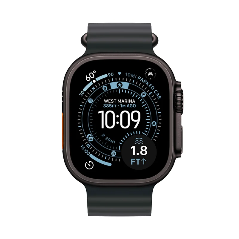 Apple Apple Watch Ultra 3 GPS + Cellular 49mm Black Titanium Case with Black Ocean Band - Image 3