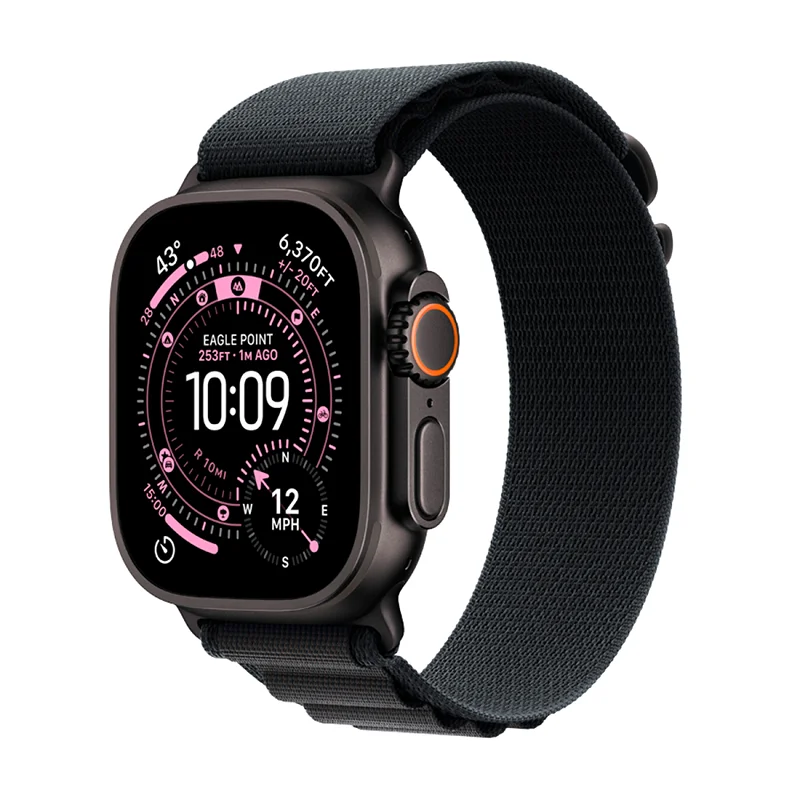Apple Apple Watch Ultra 3 GPS + Cellular 49mm Black Titanium Case with Black Alpine Loop - Small