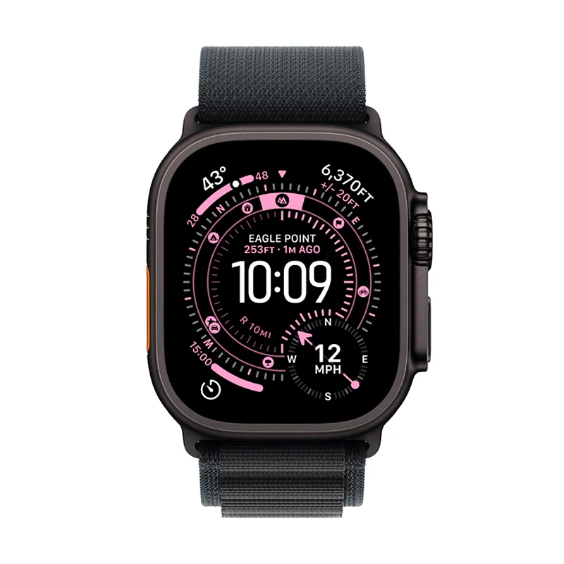 Apple Apple Watch Ultra 3 GPS + Cellular 49mm Black Titanium Case with Black Alpine Loop - Small - Image 2