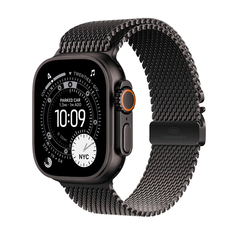 Apple Apple Watch Ultra 3 GPS + Cellular 49mm Black Titanium Case with Black Titanium Milanese Loop - Small