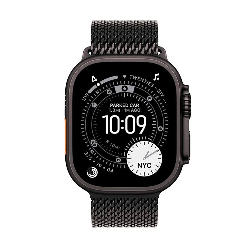 Apple Apple Watch Ultra 3 GPS + Cellular 49mm Black Titanium Case with Black Titanium Milanese Loop - Small - Image 2