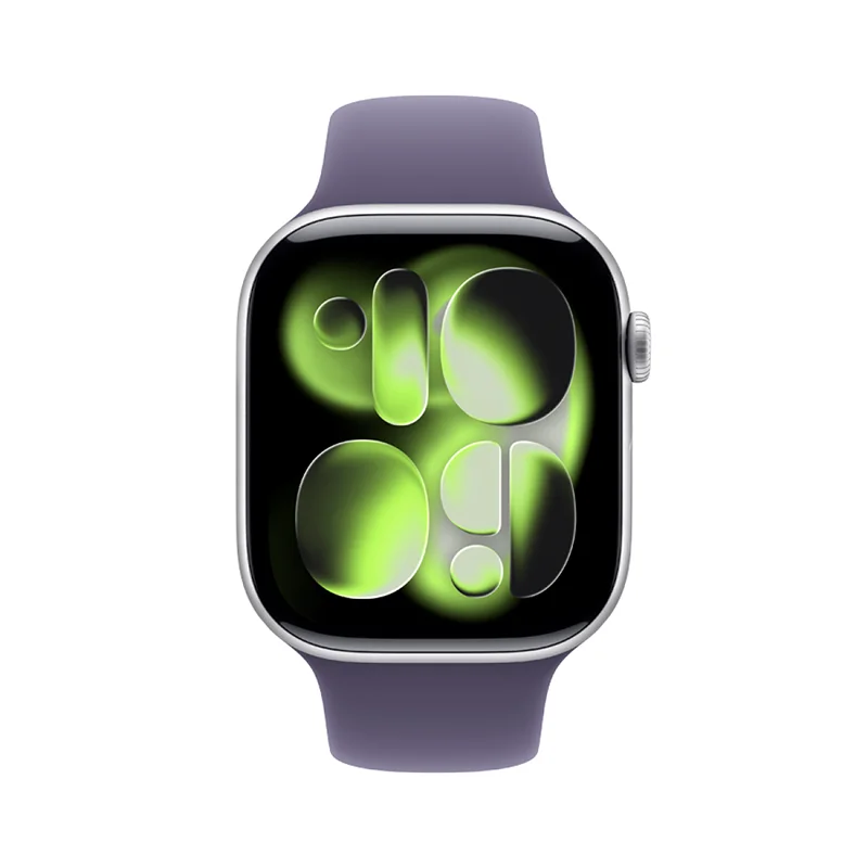 Apple Watch Series 11 GPS + Cellular 46mm Silver Aluminium Case with Purple Fog Sport Band - M/L - Image 3