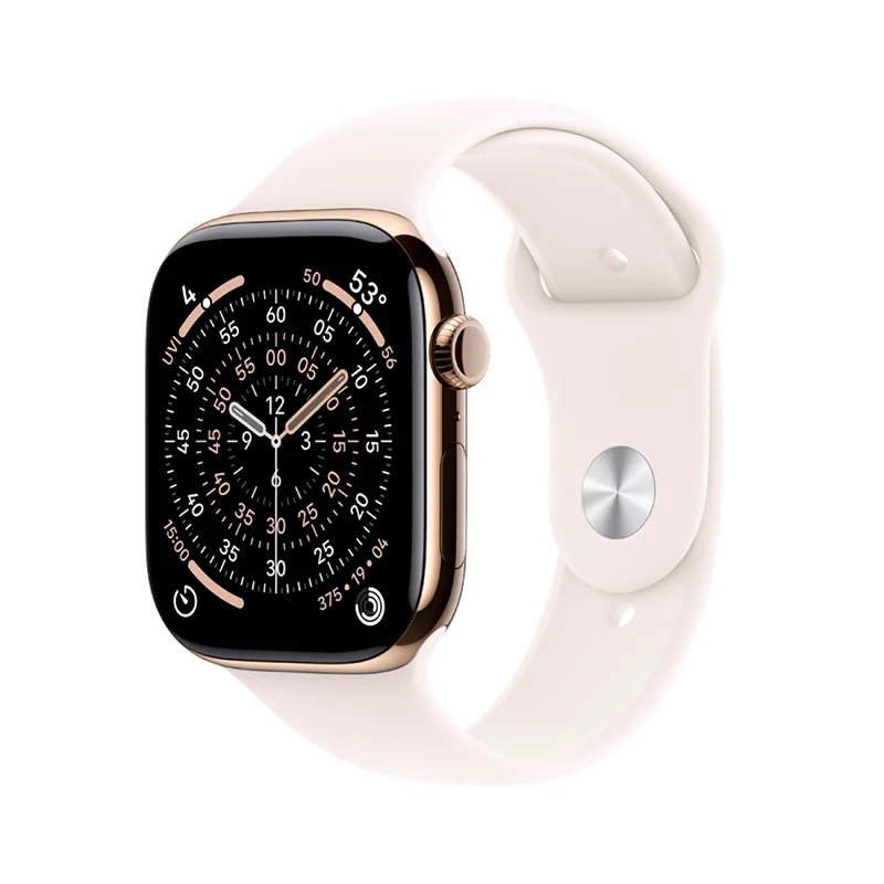 Apple Apple Watch Series 11 GPS + Cellular 46mm Gold Titanium Case with Light Blush Sport Band - M/L - Image 2