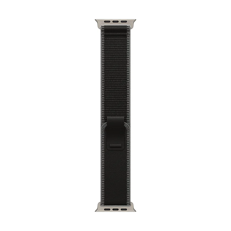 Apple 49mm Black/Charcoal Trail Loop - M/L - Natural Titanium Finish - Image 2