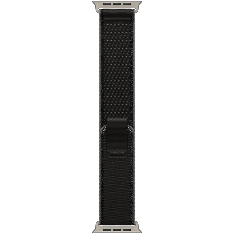 Apple 49mm Black/Charcoal Trail Loop - M/L - Natural Titanium Finish - Image 4
