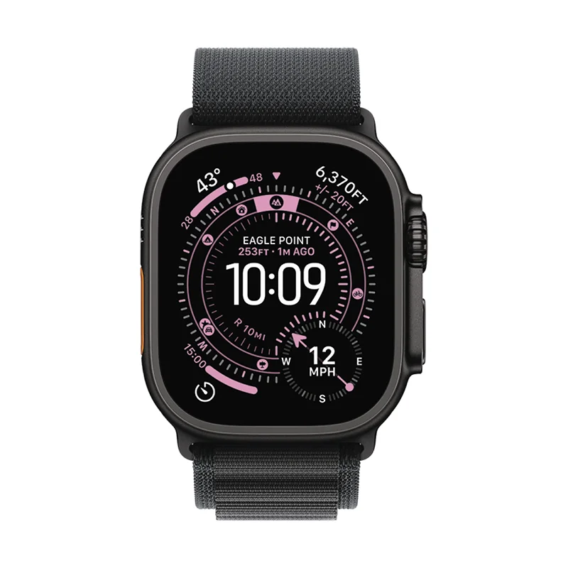 Apple 49mm Black Alpine Loop - Medium - Black Titanium Finish - Image 2