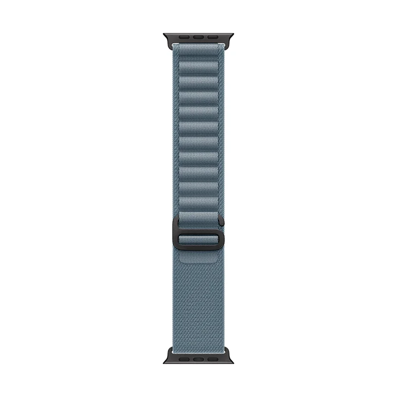 Apple 49mm Light Blue Alpine Loop - Large - Black Titanium Finish - Image 2