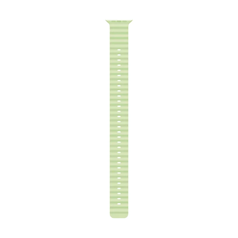 Apple 49mm Neon Green Ocean Band Extension - Natural Titanium Finish