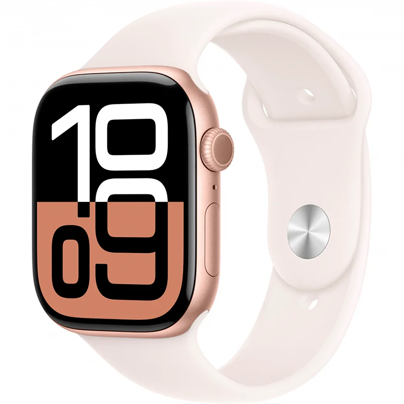 Apple Watch Series 10 GPS 42mm Rose Gold Aluminium Case with Light Blush Sport Band - M/L - Image 2