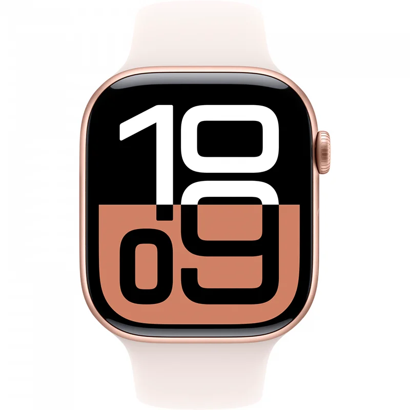 Apple Watch Series 10 GPS 46mm Rose Gold Aluminium Case with Light Blush Sport Band - M/L - Image 3