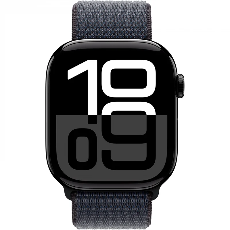 Apple Watch Series 10 GPS + Cellular 42mm Jet Black Aluminium Case with Ink Sport Loop - Image 3