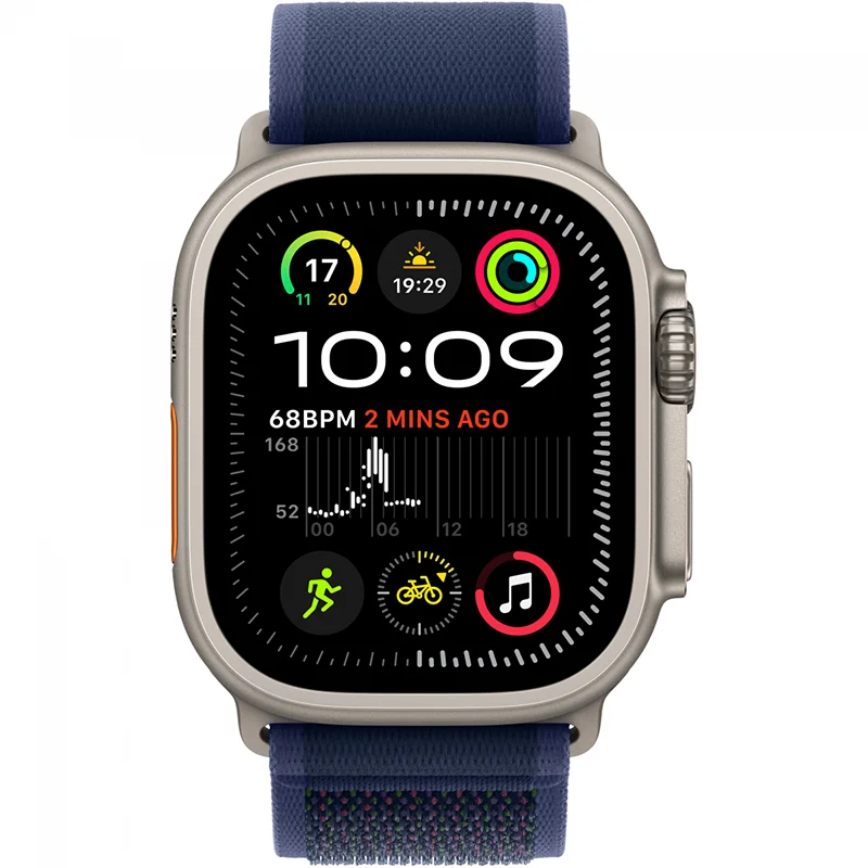 Apple Watch Ultra 2 GPS + Cellular 49mm Natural Titanium Case with Blue Trail Loop - S/M - Image 2