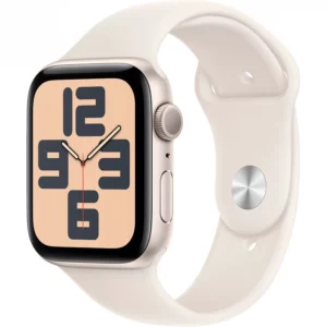Apple Apple Watch SE GPS 44mm Starlight Aluminium Case with Starlight Sport Band - S/M