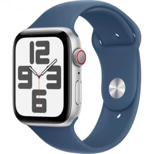 Apple Watch SE GPS + Cellular 40mm Silver Aluminium Case with Denim Sport Band - M/L