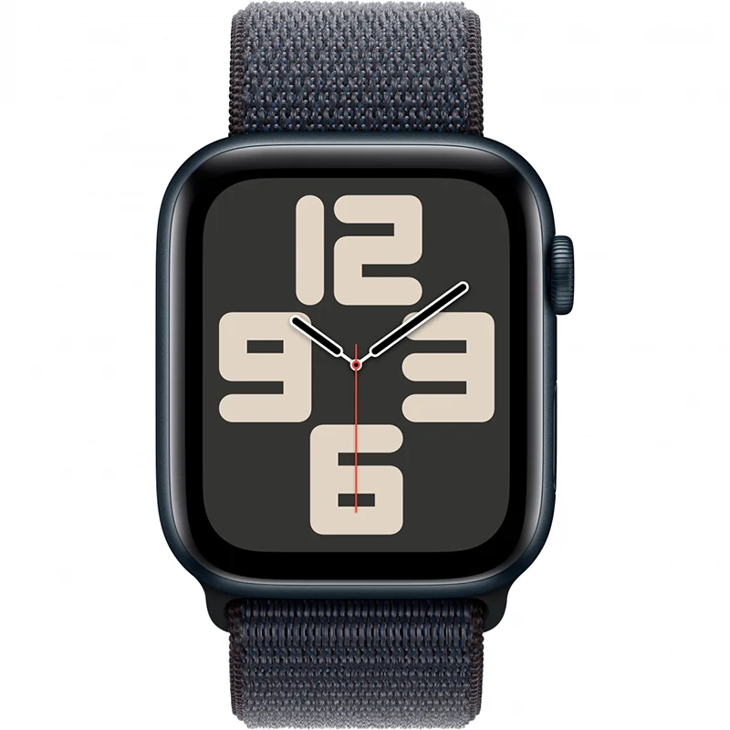 Apple Watch SE GPS + Cellular 44mm Midnight Aluminium Case with Ink Sport Loop - Image 3