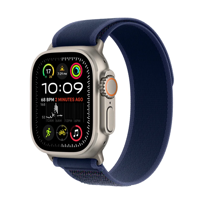 Apple 49mm Blue Trail Loop - S/M - Natural Titanium Finish - Image 2