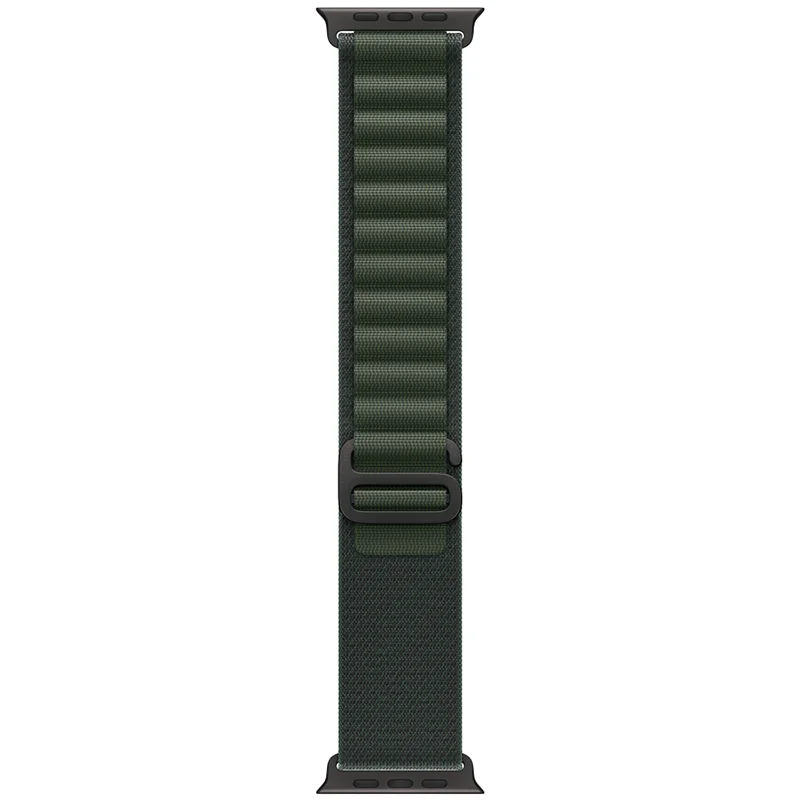 Apple 49mm Dark Green Alpine Loop - Medium - Black Titanium Finish