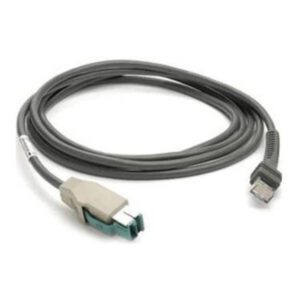 Zebra Cable - Shielded USB: Power Plus Connector, 7ft. (2.1m), Straight, 12V