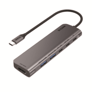 D-Link 6-in-1 USB-C Adapter – 2x USB-A 3.1, 2x USB-C 3.1, 1x HDMI (4K@60Hz), 1x USB-C PD 100W