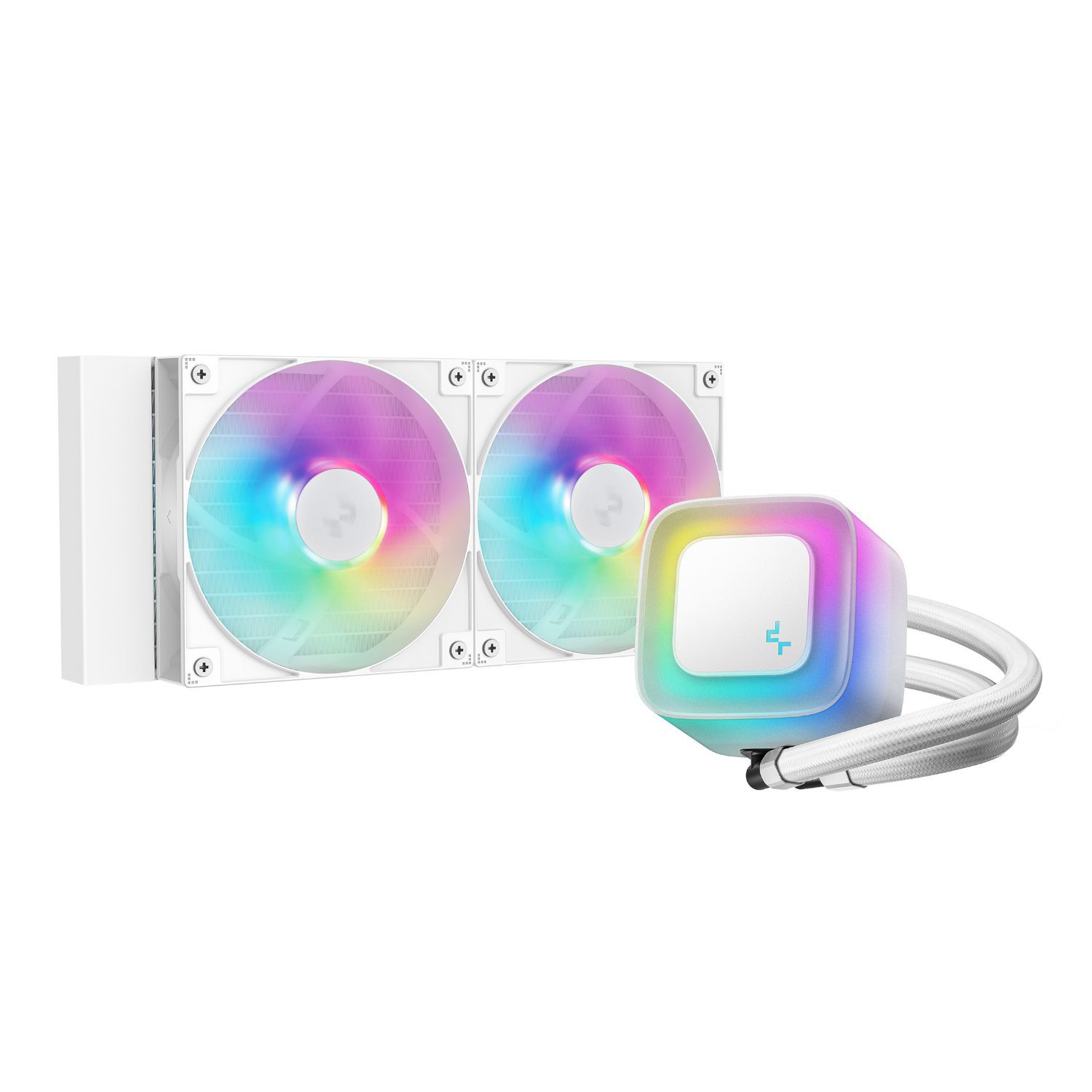 DeepCool LE240 V2 240mm ARGB AIO CPU Liquid Cooler - White - Image 2