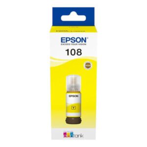 Epson 108 EcoTank Yellow Ink Bottle, 5400 pages