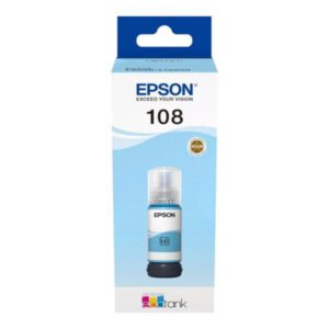 Epson 108 EcoTank Light Cyan Ink Bottle, 5400 pages