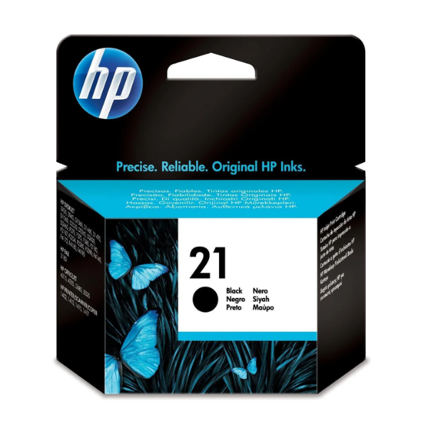 HP 21 Black Original Ink Cartridge,~190 pages