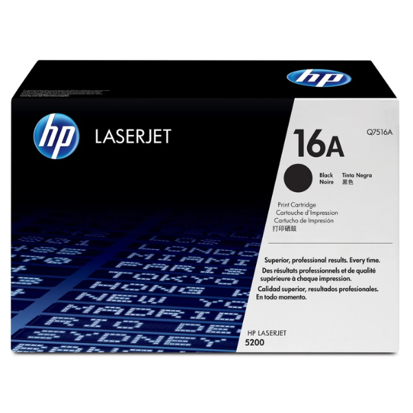 HP 16A Black Original LaserJet Toner Cartridge,12,000 pages