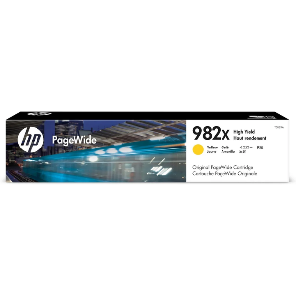 HP 982X High Yield Yellow Original PageWide Cartridge,~16,000 pages