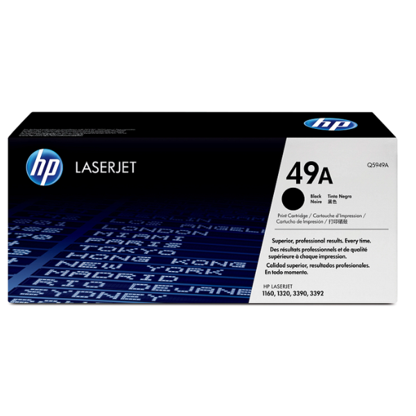HP 49A Black Original LaserJet Toner Cartridge,2,500 pages
