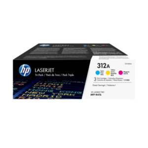 HP 312A 3-pack Cyan/Magenta/Yellow Original LaserJet Toner Cartridges,Per cartridge: 2,700 pages